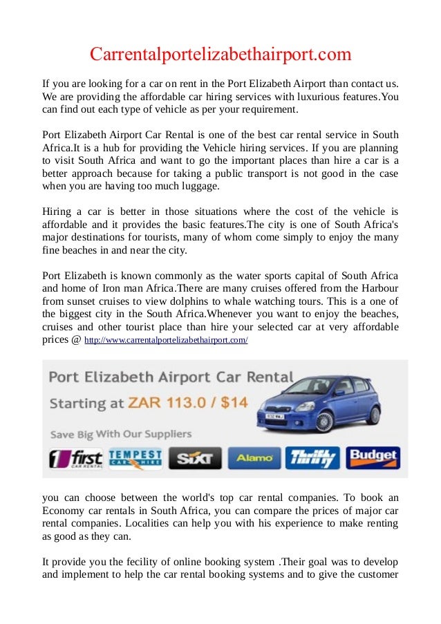 Carrentalportelizabethairport Com