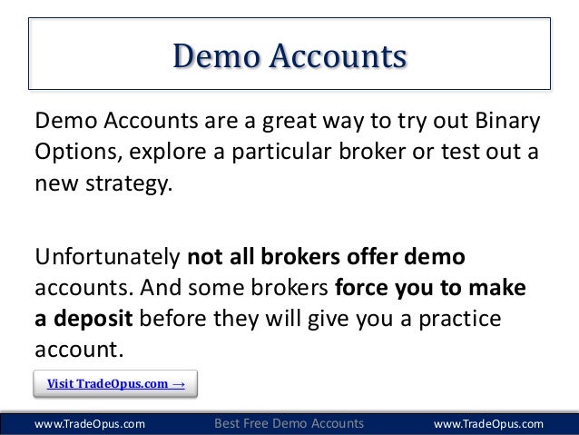 binary options demo no deposit