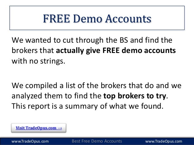 Free binary option demo account