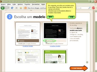 Tutorial sobre o uso do Blogspot