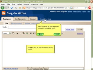 Tutorial sobre o uso do Blogspot