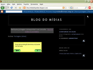Tutorial sobre o uso do Blogspot