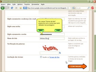Tutorial sobre o uso do Blogspot