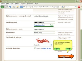 Tutorial sobre o uso do Blogspot