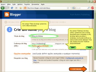 Tutorial sobre o uso do Blogspot