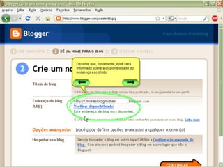 Tutorial sobre o uso do Blogspot