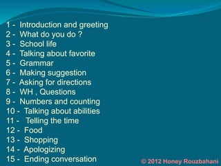 Introduction Blue Level English Learning | PPTX