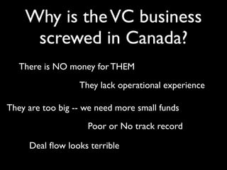 How Startups will save Canadian Venture Capital