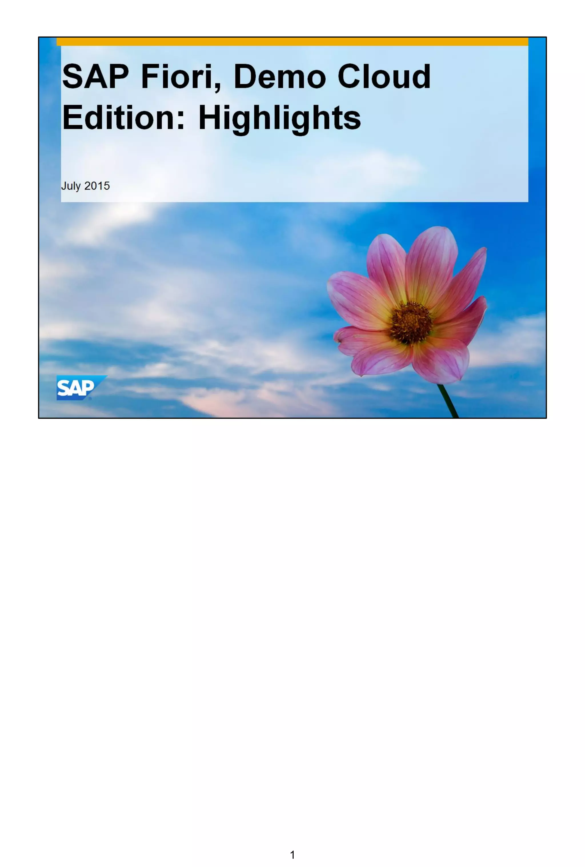 SAP Fiori, Demo Cloud Edition PDF