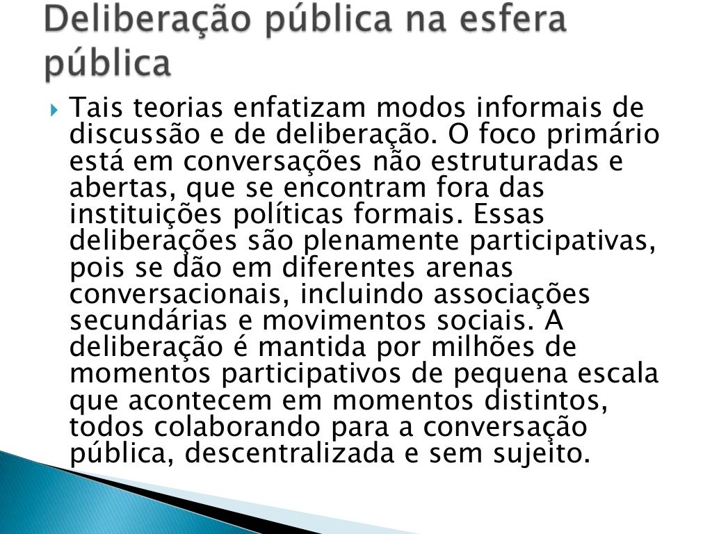Democracia deliberativa ampliada Democracia deliberativa ampliada