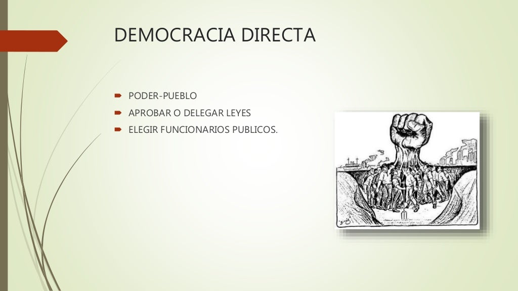 Democracia directa, indirecta y semidirecta