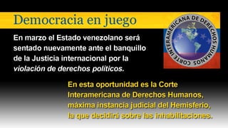 El caso en ocho diapositivas: Leopoldo López vs. Estado de Venezuela en la Corte Interamericana de Derechos Humanos