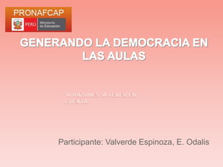 Participante: Valverde Espinoza, E. Odalis
 