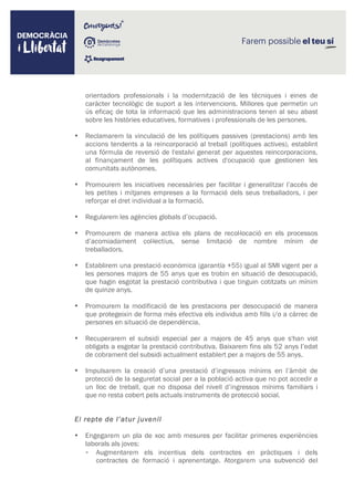 Democracia i Llibertat - Programa Propuestas Empleo