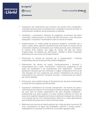 Democracia i Llibertat - Programa Propuestas Empleo