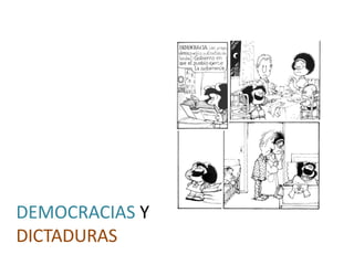 DEMOCRACIAS Y
DICTADURAS
 