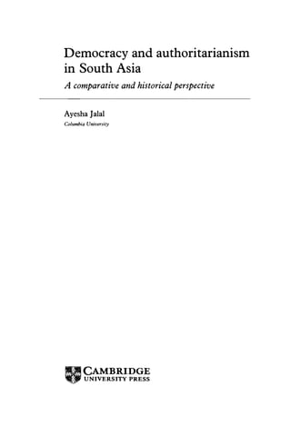 Democracy and Authoritarianism in South Asia_ A Comparative and ...