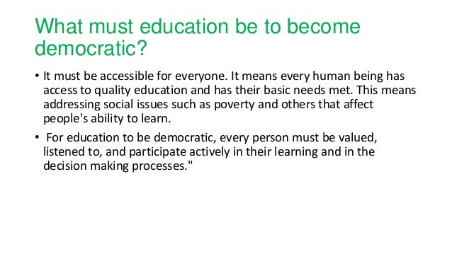john dewey democracy and education