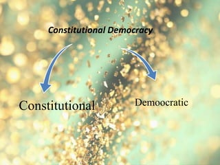 Constitutional Demoocratic
Constitutional Democracy
 