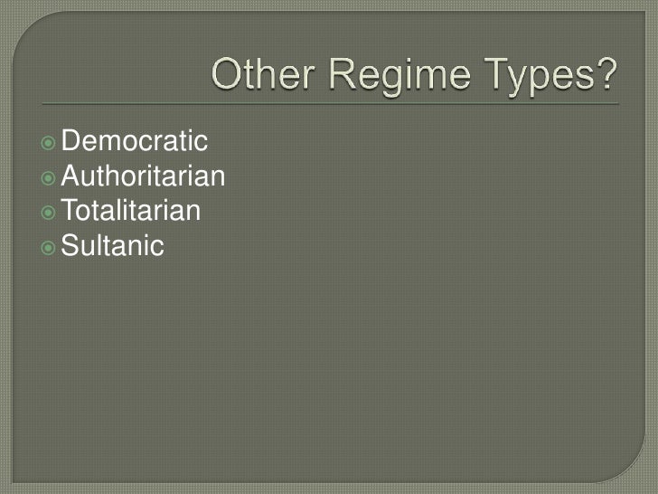 Democracy and Regime Types