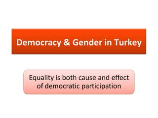 Democracy & Gender in Turkey 