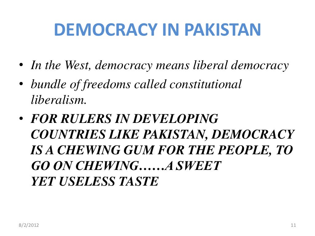 essay of democracy in pakistan