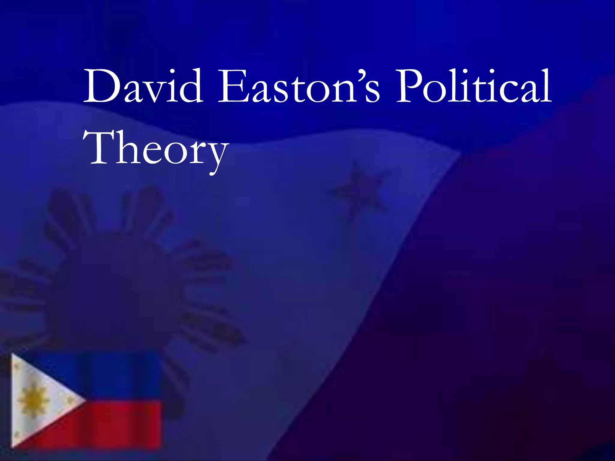 David Easton’s Political
Theory
 