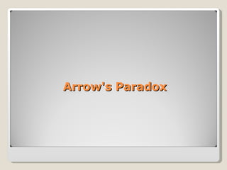 Arrow's Paradox 