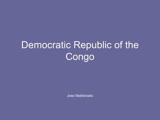 Democratic Republic of the Congo Jose Maldonado 