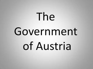The
Government
of Austria
 
