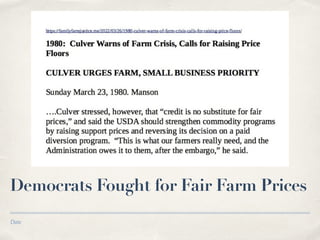Date
Democrats Fought for Fair Farm Prices
 