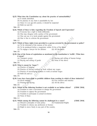 Democratic rights of class 9 | PDF
