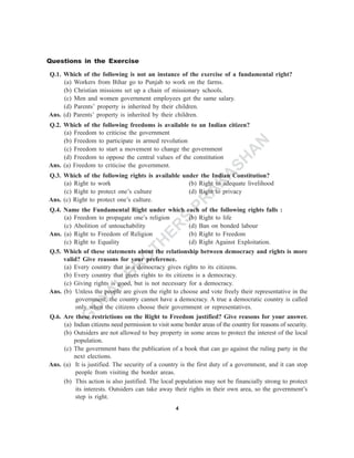 Democratic rights of class 9 | PDF