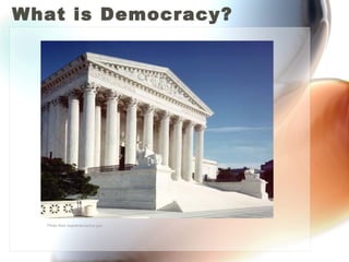 What is Democracy? Photo from supremecourtus.gov 