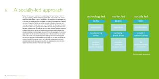 6                    A socially-led approach
                                             Perhaps the best way to understand a socially-led approach is by looking at what it is
                                             not, i.e. by examining a flawed market-led approach. One such example is the present
                                                                                                                                              technology led       market led          socially led
                                             issue around high rail fares in the UK as outlined in the newspaper, The Independent (14).
                                             A rail ticket, for example one from Manchester to London, if not booked well in advance,              50-70’s            80-000’s              2005+
                                             now costs 214 pounds. The low cost airlines, however, on the same route, cost less,
                                             encouraging people to choose planes over trains. Presumably the rail company increased
                                             prices because there was a growing demand. While this may make good business sense,
                                                                                                                                                 consumption         experience         transformation
                                             the bigger problem is that rail travel uses up only a tenth of carbon emissions compared
                                             to flights. Given the fact that the rail companies already receive public subsidies, who
                                             exactly is benefiting from these higher rail prices? It’s not the passengers, it’s not the tax
                                             payers and it’s not the planet. It is hard not to come to the conclusion that the sacred
                                                                                                                                                manufacturing       marketing /           people /
                                             cows of the market: supply and demand, choice, higher growth and maximizing profits                   driven          brand driven        network driven
                                             do not in fact ultimately benefit the public and the planet. Far too often they benefit the
                                             investors. Socially-led companies need to do it differently, moving beyond neo-liberal
                                             economics and a market ideology and away from the deeply ingrained view that there
                                             need to be winners and losers. There need to be winners.                                              products           emotions                life
                                                                                                                                                   hardware           aesthetics       tools/sw/content
                                                                                                                                               passive-receptive   receptive-active       co-creative


                                                                                                                                                                                      the context economy




28   Democratizing the future – A socially-led approach                                                                                                                                          A socially-led approach   29
 