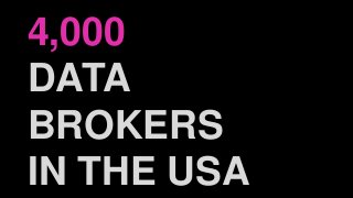 4,000
DATA
BROKERS
IN THE USA
 