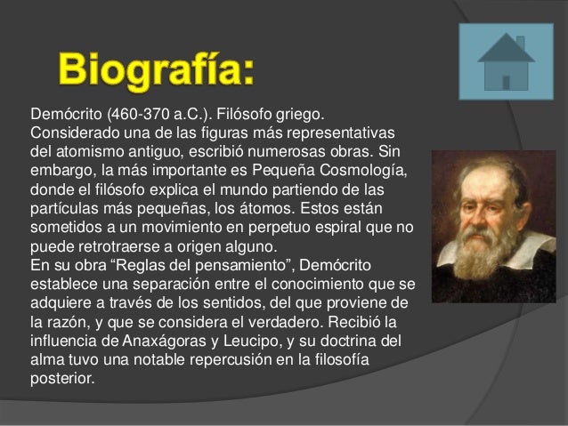 Resumen De La Biografia De Democrito