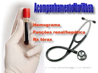Animais>2 anos
               Hemograma
               Funções renal/hepática
               Rx tórax
Hipotireoidismo
Hiperadrenocorticismo
Diabetes
Neoplasia (linfoma)
Braquiocefalia: Shar Pei, Bulldog, Pit Bull
 