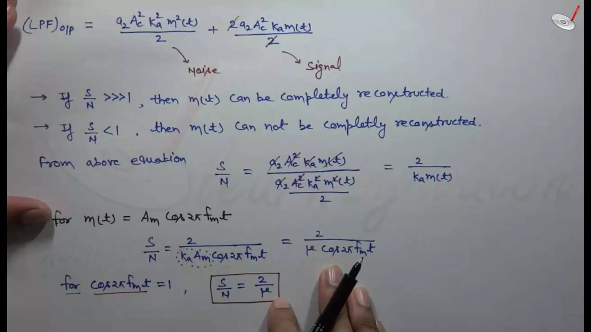 Demodulation of am square law demodulator
