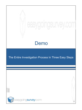 Demo The Entire Investigation Process In Three Easy Steps 