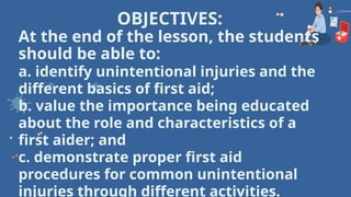 First Aid Course Objectives Demo_First Aid Presentation.pptxJDEWIJFREIF | PPTX