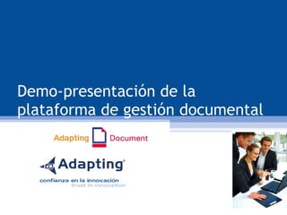 Demo-presentación de la plataforma de gestión documental 