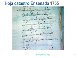 Hoja catastro Ensenada 1755 