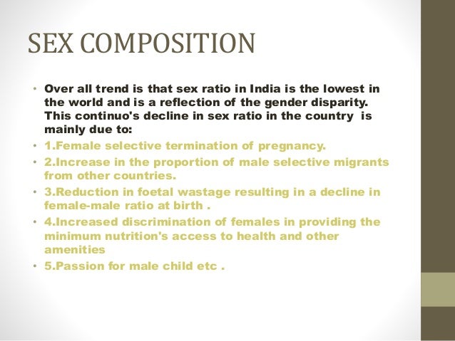sex composition in india