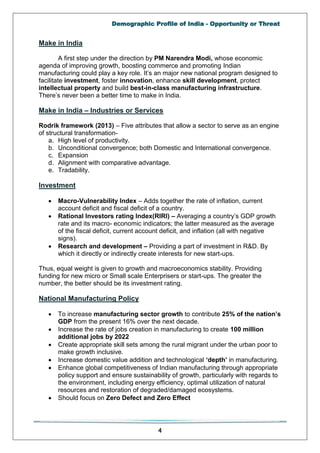 Demographic profile of INDIA - Opportunity or Threat | PDF