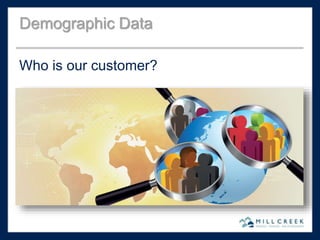 Who is our customer?
Demographic Data
 