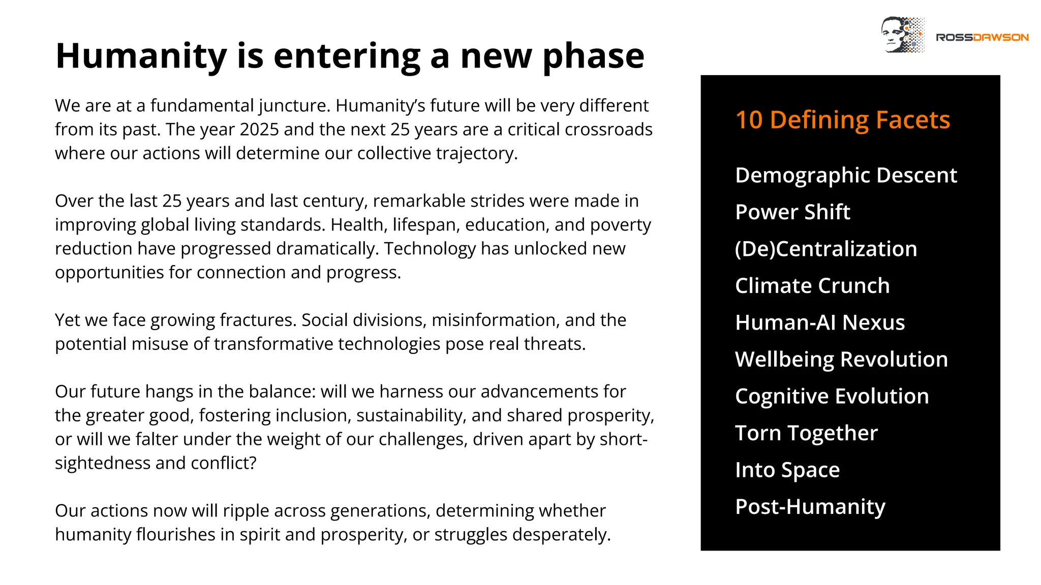 Transformative Humanity Humanity's Next Quarter Century: 10 Defining Facets of our Future | PDF
