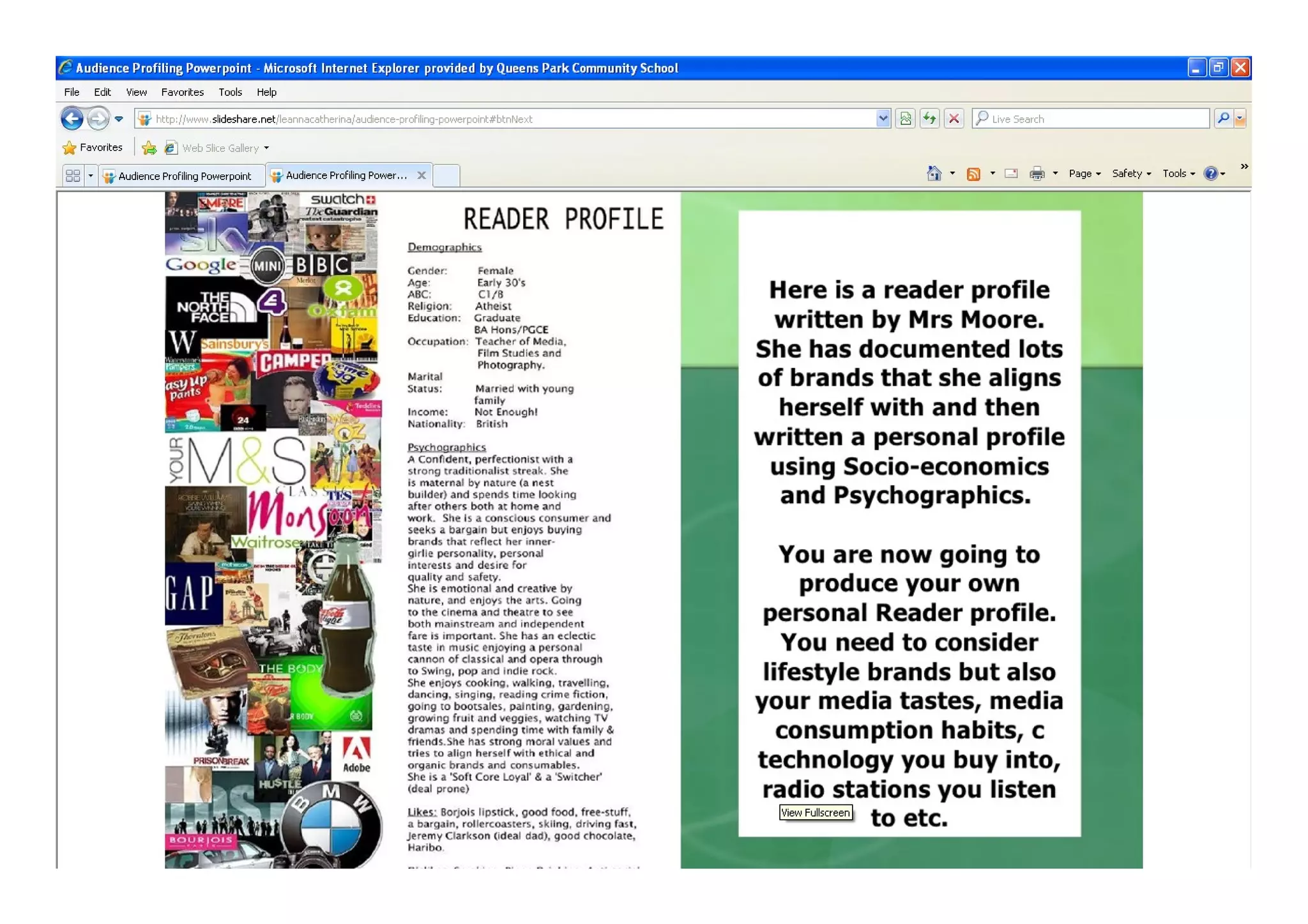 Demographics handout