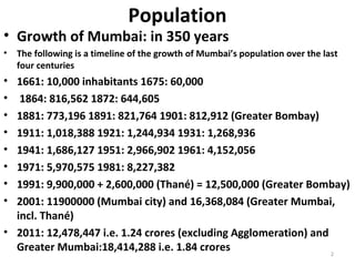 Demographic shift of population of Mumbai 11 12 jan 2012 | PPT
