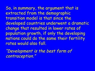 Demographic transition theory